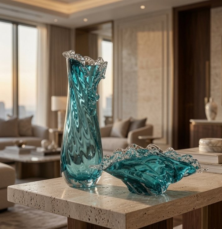 azure wave art glass collection azure wave art glass collection