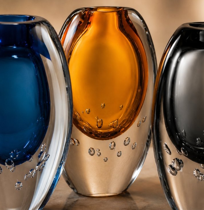 aurora trio art glass sculpture set aurora trio art glass sculpture set