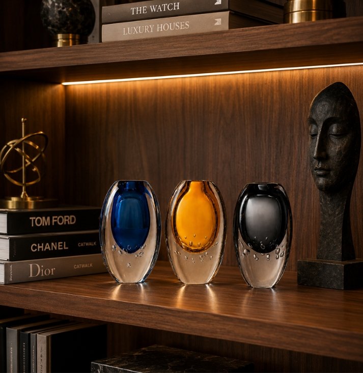 aurora trio art glass sculpture set aurora trio art glass sculpture set
