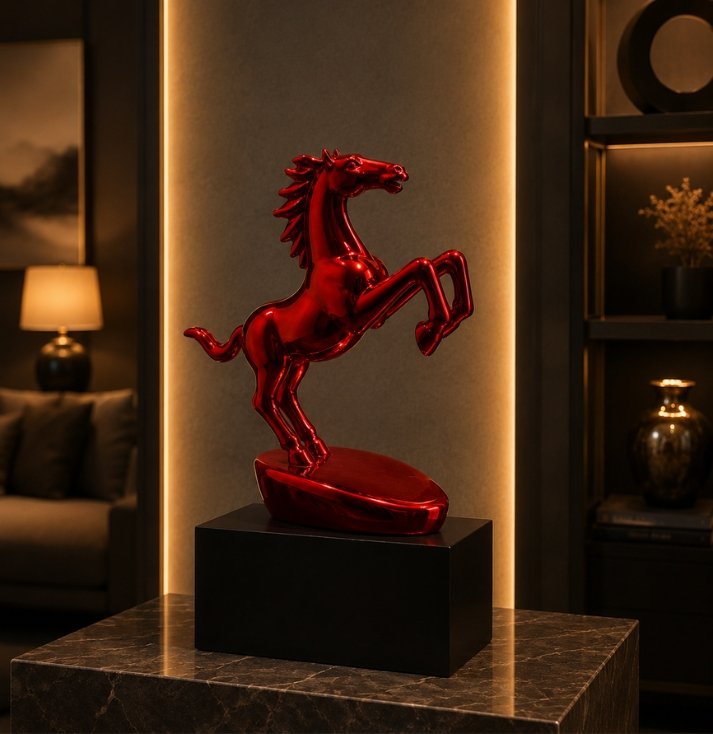 A15.1 Crimson Stallion Decorative Sculpture - Image 2
