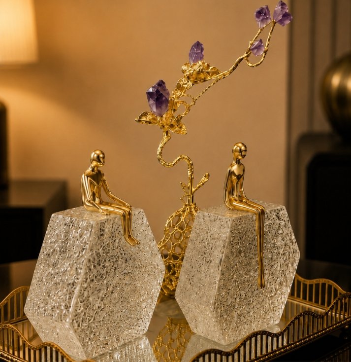 Amethyst Serenity Crystal Décor Set - Image 2