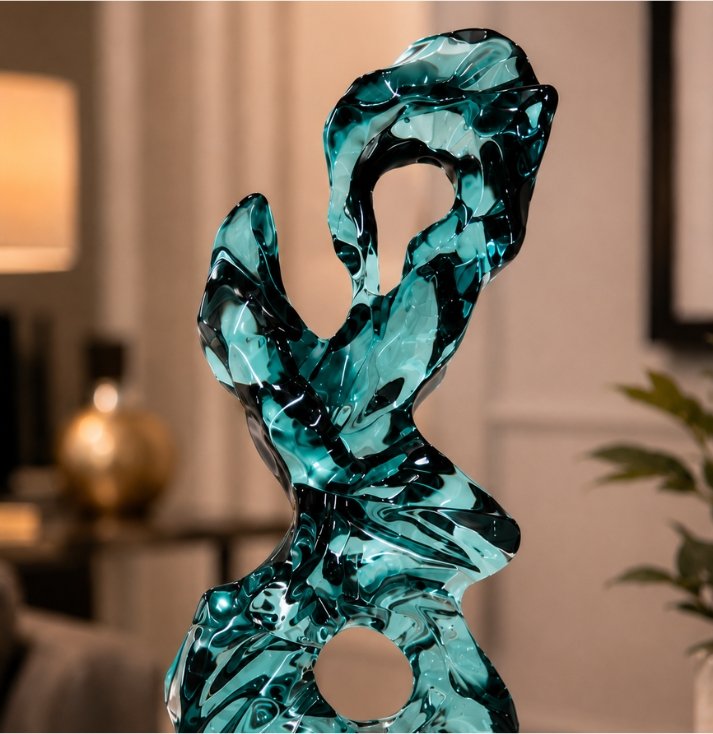 Aqua Reverie Crystal Sculpture - Image 2