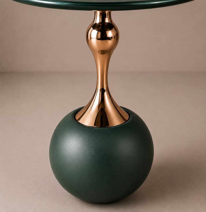 emerald luxe pedestal side table emerald luxe pedestal side table