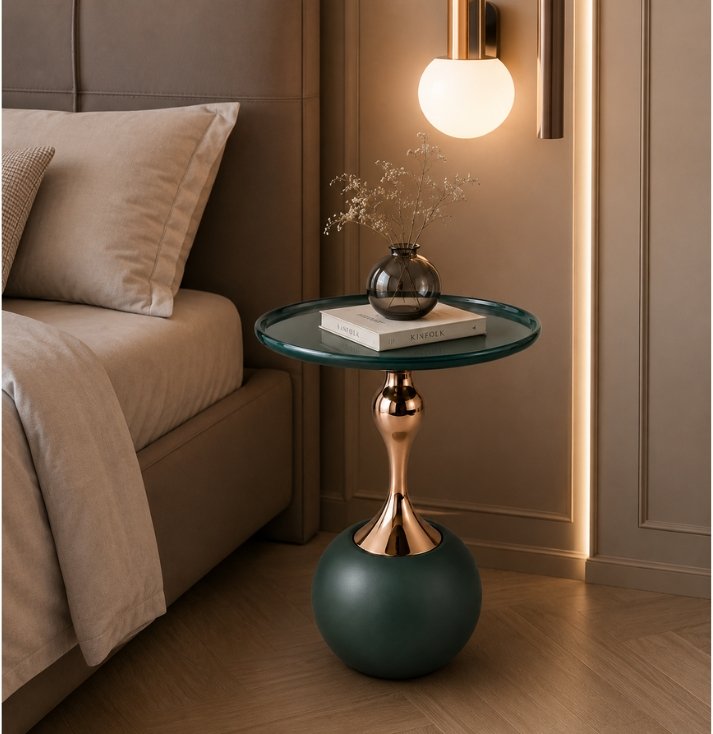 emerald luxe pedestal side table emerald luxe pedestal side table