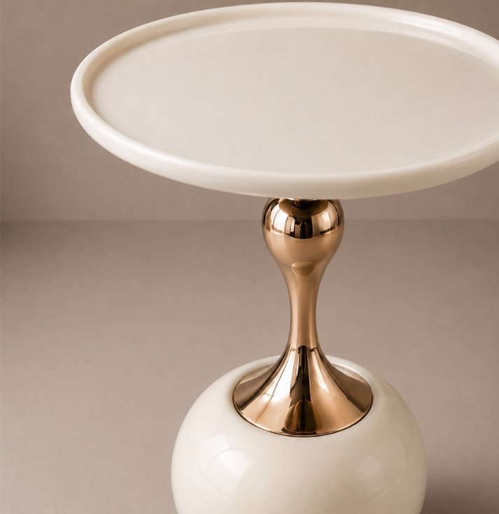 ivory luxe pedestal side table ivory luxe pedestal side table