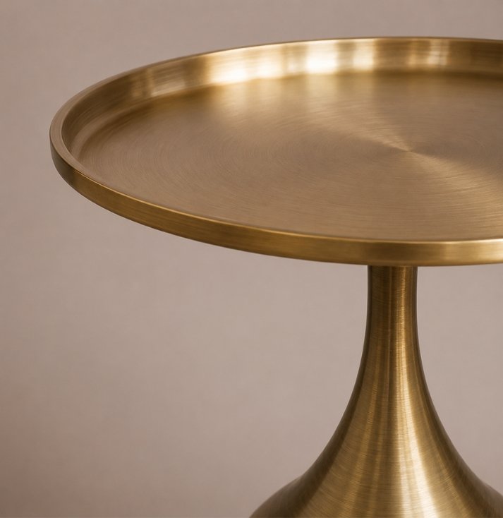 regal brass pedestal side table regal brass pedestal side table