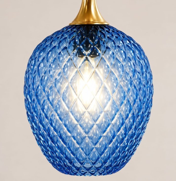 Jewel Mosaic Art Glass Pendant Light - Image 3