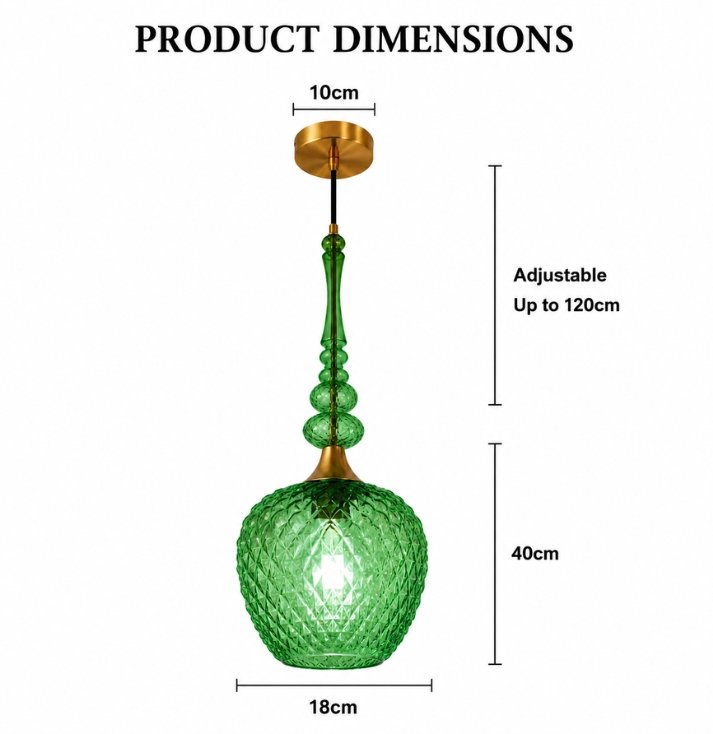 Emerald Royale Art Glass Pendant Light - Image 2