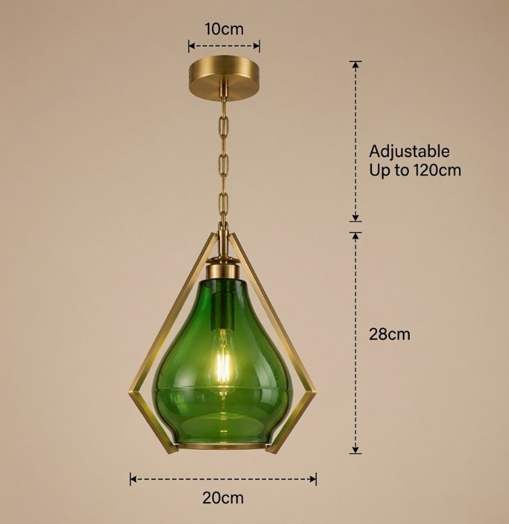 emerald prism glass pendant light emerald prism glass pendant light