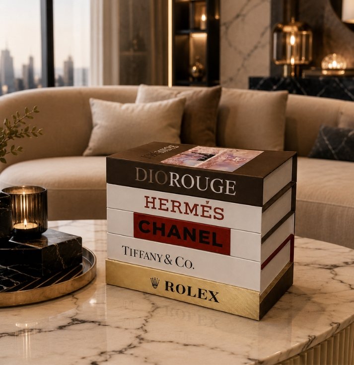 maison luxe designer decorative book box set (5 piece) maison luxe designer decorative book box set (5 piece)