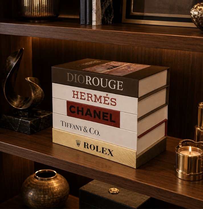 maison luxe designer decorative book box set (5 piece) maison luxe designer decorative book box set (5 piece)